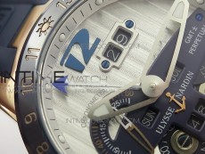 Executive Toro RG TWA 1:1 Best Edition White Dial on Blue Rubber Strap Asian UN-32