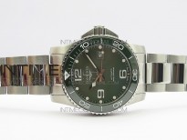 Conquest L3.840.4.56.6 Real Ceramic Bezel SS ZF 1:1 Best Edition Green dial On SS Bracelet A2824