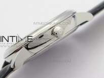 De Ville Prestige Real PR SS ZF 1:1  Best Edition White dial YG Markers Black leather strap MIYOTA 9015