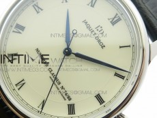 Jaquet Droz Astrale SS FK 1:1 Best Edition White dial on Black Leather Strap A1163.4
