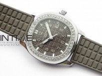 Aquanaut 5067A SS PPF 1:1 Best Edition Light Brown Textured Dial on Blue Rubber Strap AE23 (Free a box)