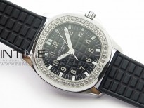 Aquanaut 5067A SS PPF 1:1 Best Edition Black Textured Dial on Black Rubber Strap AE23 (Free a box)