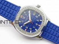 Aquanaut 5067A SS PPF 1:1 Best Edition Blue Textured Dial on Blue Rubber Strap AE23 (Free a box)