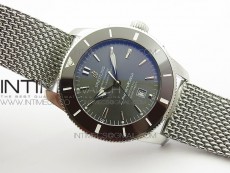 Super Ocean Heritage Gray Ceramic Bezel SS Gray Dial on SS Bracelet A2824