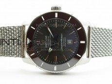 Super Ocean Heritage Gray Ceramic Bezel SS Gray Dial on SS Bracelet A2824