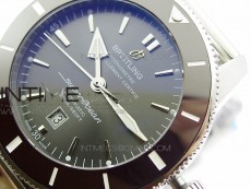 Super Ocean Heritage Gray Ceramic Bezel SS Gray Dial on SS Bracelet A2824