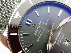 Super Ocean Heritage Gray Ceramic Bezel SS Gray Dial on SS Bracelet A2824