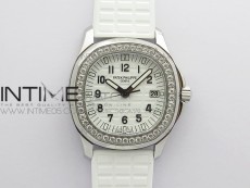 Aquanaut 5067A SS PPF 1:1 Best Edition White Textured Dial on White Rubber Strap AE23 (Free a box)