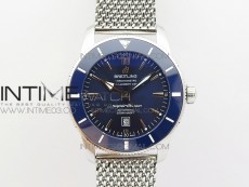 Super Ocean Heritage Blue Ceramic Bezel SS Blue Dial on SS Bracelet A2824