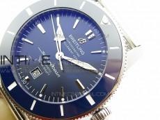Super Ocean Heritage Blue Ceramic Bezel SS Blue Dial on SS Bracelet A2824