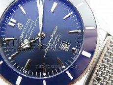 Super Ocean Heritage Blue Ceramic Bezel SS Blue Dial on SS Bracelet A2824