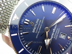 Super Ocean Heritage Blue Ceramic Bezel SS Blue Dial on SS Bracelet A2824
