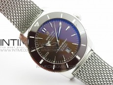 Super Ocean Heritage Brown Ceramic Bezel SS Brown Dial on SS Bracelet A2824