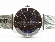 Super Ocean Heritage Brown Ceramic Bezel SS Brown Dial on SS Bracelet A2824
