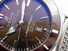 Super Ocean Heritage Brown Ceramic Bezel SS Brown Dial on SS Bracelet A2824
