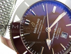 Super Ocean Heritage Brown Ceramic Bezel SS Brown Dial on SS Bracelet A2824