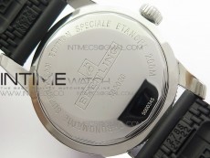 Super Ocean Heritage Black Ceramic Bezel SS Black Dial on Rubber Strap A2824