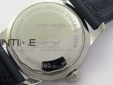 Super Ocean Heritage Blue Ceramic Bezel SS Blue Dial on Rubber Strap A2824