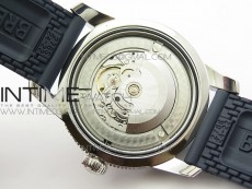 Super Ocean Heritage Blue Ceramic Bezel SS Blue Dial on Rubber Strap A2824