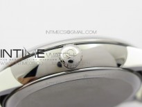 De Ville Prestige Real PR SS ZF 1:1  Best Edition White dial YG Markers Brown leather strap MIYOTA 9015