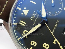 Big Pilot IW501004 TI ZF 1:1 Best Edition Black Dial on Brown Leather Strap A52110