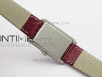 Doloevita SS 5055F 1:1 Best Edition Ivory White Textured Dial On Purple Croco Leather Strap Cal.L178.2