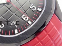 Aquanaut Jumbo 5167A DLC ZF 1:1 Best Edition Black Dial on Red Rubber Strap 324CS(Free Box)