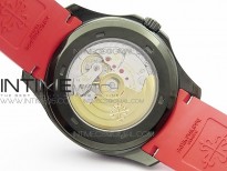 Aquanaut Jumbo 5167A DLC ZF 1:1 Best Edition Black Dial on Red Rubber Strap 324CS(Free Box)