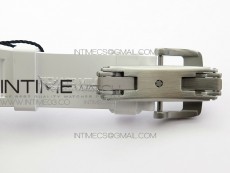 RM011 Carbon Case (Blue markers) Chronograph KVF 1:1 Best Edition White Ceramic Bezel Skeleton Dial on White Rubber Strap A7750