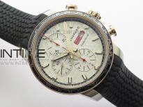 Mille Miglia 168571 SS/RG V7F 1:1 Best Edition Black Dial On Black Rubber Strap A7750 to Cal.107179