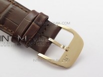 Master Ultra Thin Reserve de Marche RG ZF 1:1 Best Edition Cream Dial on Brown Leather Strap A938 V3 (Free gummy strap and tool)