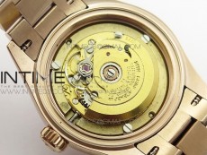 DateJust 28mm RG Diamond Bezel BP Best Edition White MOP Dial on RG Bracelet ETA2671
