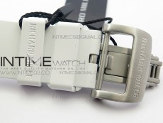 RM035-02 Real White Ceramic Case V2 KVF Best Edition Skeleton Dial Red Crown on White Rubber Strap MIYOTA8215