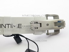 RM035-02 Real White Ceramic Case V2 KVF Best Edition Skeleton Dial Red Crown on White Rubber Strap MIYOTA8215