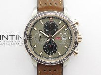 Mille Miglia 168571 SS/RG V7F 1:1 Best Edition Gray Dial On Brown Gummy Strap A7750 to Cal.107179