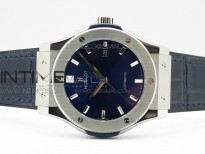 Classic Fusion 42mm SS B50F Blue Dial On Blue Gummy Strap A2892