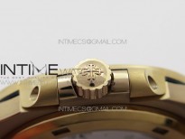 Nautilus 5711/1R Crystal Bezel PPF V4 1:1 Best Edition Brown Textured Dial on RG Bracelet 324CS (Free box)