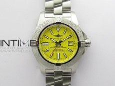 Seawolf 45mm SS B50 1:1 Best Edition SuperLumed Yellow Dial Stick Markers on SS Bracelet A2824(Super Thick Crystal)