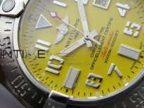 Seawolf 45mm SS B50 1:1 Best Edition SuperLumed Yellow Dial Numeral Markers on SS Bracelet A2824(Super Thick Crystal)