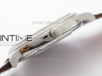 Portofino 37mm SS Diamond Bezel V7F 1:1 Best Edition Gray Dial on Gray Leather Strap A2892