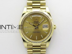 Day-Date 40mm 228239 BP New Dial Version 904 YG  Stick Markers YG Dial on YG President Bracelet A2836