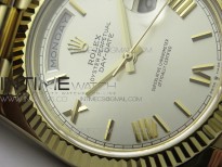 Day-Date 40mm 228239 BP New Dial Version 904 YG Silver Roman Markers Dial on SS President Bracelet A2836