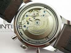 SuperOcean 44mm Black Ceramic Bezel Silver Dial on Gummy strap A7750