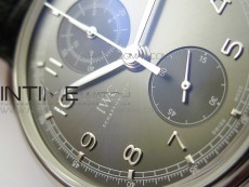 Portuguese IW390404 SS ZF 1:1 Best Edition Gray Dial A7750 On Black Leather Strap