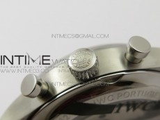 Portuguese IW390404 SS ZF 1:1 Best Edition Gray Dial A7750 On Black Leather Strap