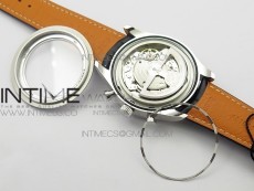 Portuguese IW390404 SS ZF 1:1 Best Edition Gray Dial A7750 On Black Leather Strap