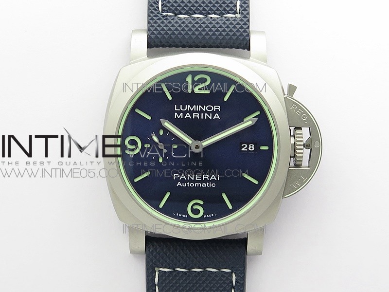 PAM1117 Ti Case VSF 1:1 Best Edition Blue Dial on Blue Kevlar Composite Strap P.9010 Clone