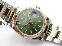 Datejust 36mm 116231 SS/RG BP 1:1 Best Edition Green Dial Stick Markers On SS/RG Oyster Bracelet A2824