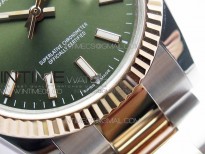 Datejust 36mm 116231 SS/RG BP 1:1 Best Edition Green Dial Stick Markers On SS/RG Oyster Bracelet A2824
