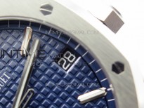 Royal Oak 41mm 15500 SS ZF 1:1 Best Edition Blue Textured Dial on SS Bracelet A4302 V2 (Free Box)